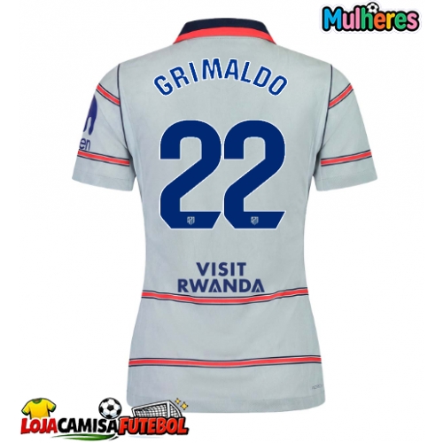 Camisa de Futebol Atletico Madrid Alejandro Grimaldo #22 Equipamento Alternativo Mulheres 2026-27 Manga Curta